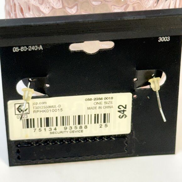 Silver Treasures Sterling Pavé Multicolor Crystal Teardrop Dangle Earrings Hook - Picture 6 of 6